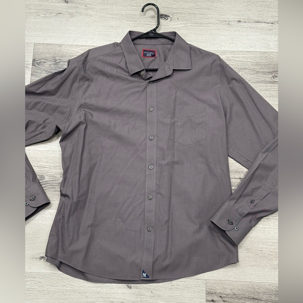 UNTUCK-it Charcoal Gray Button-down Dress Shirt Men’s Size XL EUC